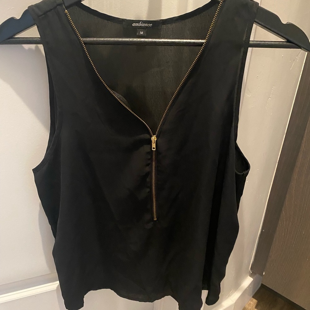 Black tank top